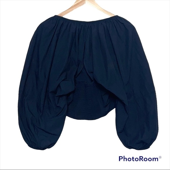 COPY - Zara BNWT Sweetheart Neckline Black Poplin Cropped Top Large Bloggers Fa… - Picture 5 of 6